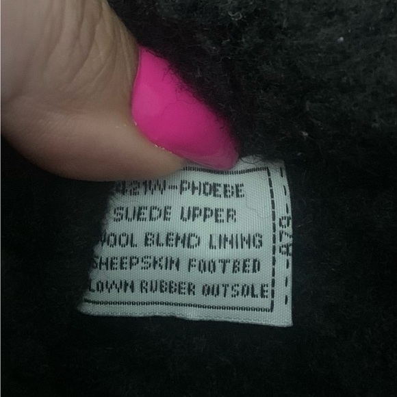 BearPaw Ariella Water Resistant Black Suede Boots Fur Lined Womens Size 11 - Picture 8 of 9